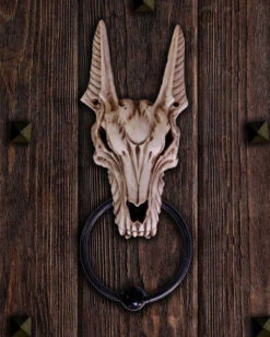 Anubis Totenschädel Türklopfer -Karneval Universe anubis skull tuerklopfer gothic deko und wohnaccessoires anubis skull doorknocker 52210 5
