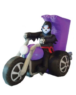 Aufblasbarer Sensenman Auf Motorrad