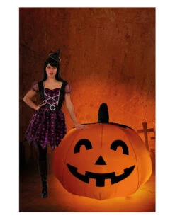Aufblasbarer Kürbis Mit Licht & Ventilator 120cm -Karneval Universe aufblasbarer kuerbis mit ventilator und licht inflatable pumpkin with vent and light halloween deko 53154 03