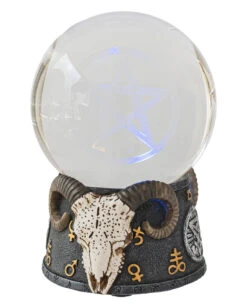 Baphomet Kristallkugel Mit LED -Karneval Universe baphomet wahrsagekugel mit led baphomet crystal ball with led halloween tischdekoration 51351 04