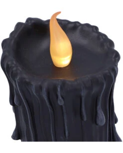 Schwarze Magie LED Kerze 19cm -Karneval Universe black magic led kerze black magic led candle halloween deko gothic deko 54011 05