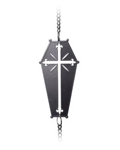 Karneval Universe -Karneval Universe coffin cross metall windspiel halloween und gothic wohnungsdeko und homeware coffin cross wind chime alchemy england 52749 2