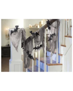 Dekostoff Mit Glitzernden Fledermäusen