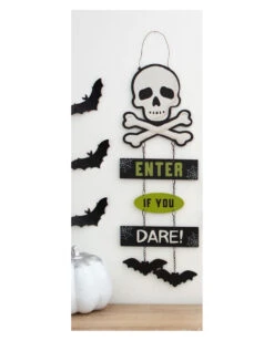 Enter If You Dare Halloween Hängeschild 30cm -Karneval Universe enter if you dare halloween schild enter if you dare chain sign halloween deko 53143 03