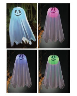 Gespenst Hängefigur Mit Bunten LED 60cm
