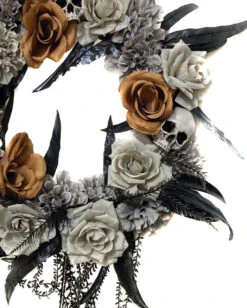 Neue Veröffentlichungen -Karneval Universe halloween gothic tuerkranz totenkopf tuerkranz gothic halloween wreath 52619 02