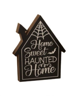 "Home Sweet Haunted Home" Halloween Aufsteller 20cm