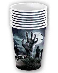 Halloween Pappbecher Zombie Friedhof 6 St. 5 Halloween Pappbecher Zombie Friedhof 6 St. -Karneval Universe halloween zombie friedhof pappbecher halloween zombie graveyard paper cups halloween friedhof dekoration 53191 3