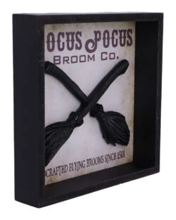 Hocus Pocus Hexenbesen Im Bilderrahmen 20cm -Karneval Universe hocus pocus hexenbesen wandbild hocus pocus witch broom wall art halloween dekoration 51063 03