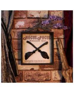 Hocus Pocus Hexenbesen Im Bilderrahmen 20cm -Karneval Universe hocus pocus hexenbesen wandbild hocus pocus witch broom wall art halloween dekoration 51063 06