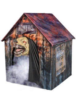 Neue Veröffentlichungen -Karneval Universe hundehuette mit angreifendem killerhund halloween animatronic doghouse with moving bloodhound 51761 02
