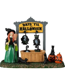 Lemax Spooky Town - Schwarzer Katzen Countdown -Karneval Universe lemax spooky town black cat countdown halloween dekoration spooky town figuren kaufen 53839 05
