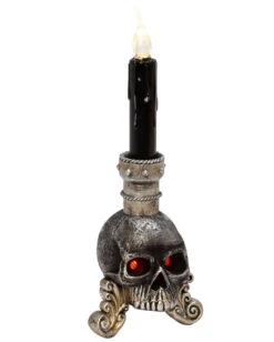 Karneval Universe -Karneval Universe leuchtender totenkopf mit kerze 36cm lighted stacking skull with candle halloween totenschaedel deko 52549 2