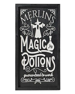 "Merlins Magic Potions" Halloween Wandbild 41cm