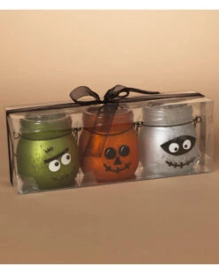 Halloween Laternen Aus Quecksilberglas 3er Set -Karneval Universe quecksilberglas halloween laternen 3er set mercury glass halloween luminaries set of 3 halloween teelichthalter 54272 3