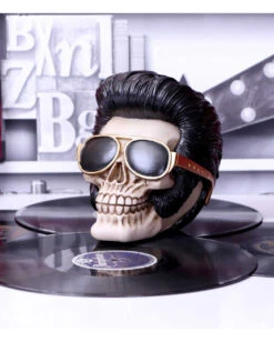 Rock 'n' Roll Totenschädel 17cm -Karneval Universe rock n roll totenkopf rock n roll totenschaedel rock n roll skull rockabilly wohnaccessoire 53392 06